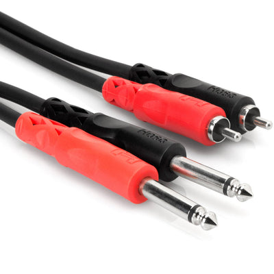 Hosa CPR-203 Dual 6.3mm TS - Dual RCA Cable 3m