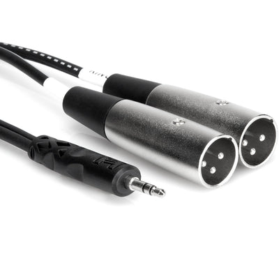 Hosa CYX-402M 3.5mm TRS - Dual XLR-Male Y-Cable 2m