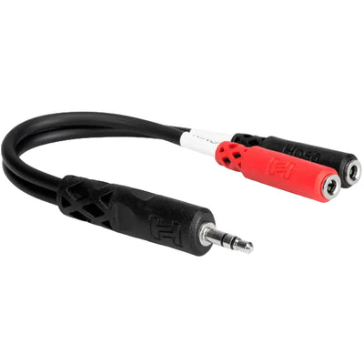 Hosa YMM-261 3.5mm TRS - Dual 3.5mm TSF Cable 0.15m