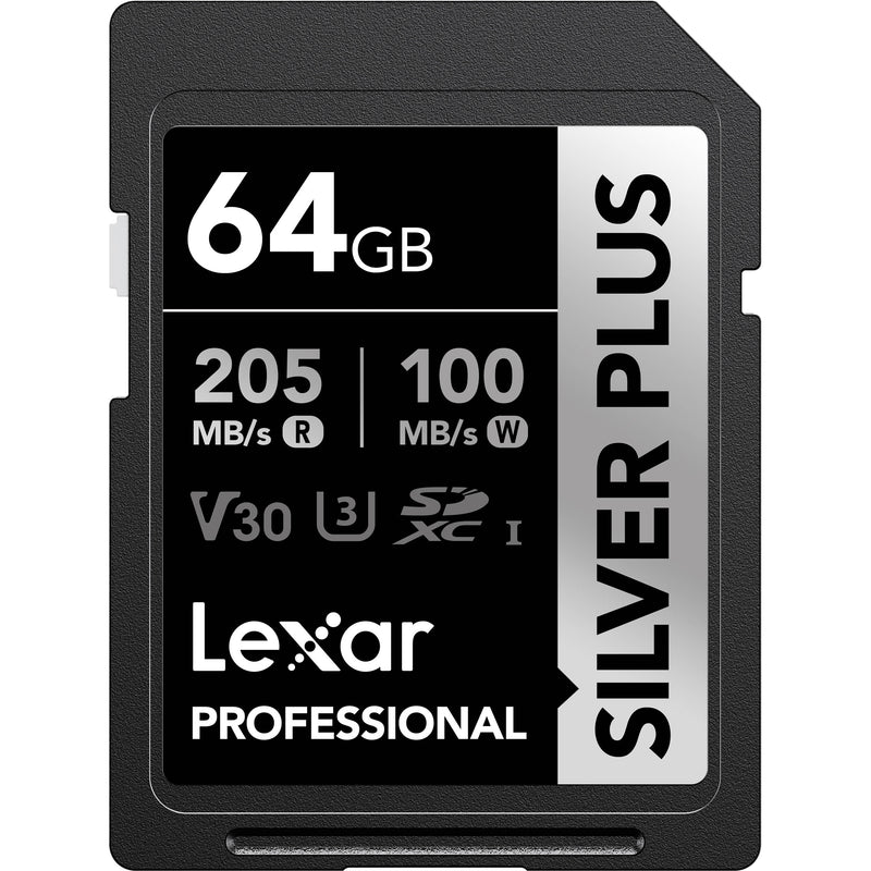 Lexar SDXC Silver Plus 1066X UHS-I U3, R205/W100 (V30) Memory Card