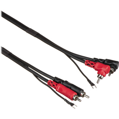 Hosa CRA-203DJ Dual RCA - Dual RCA Angled Cable 3m