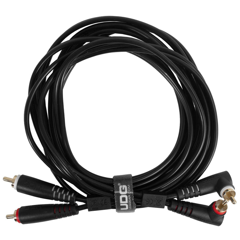 UDG Ultimate Audio Cable Set RCA Straight - RCA Angled Black 3m