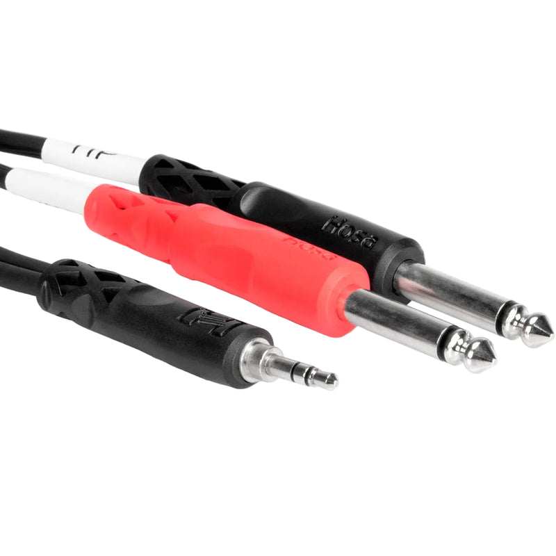 Hosa CMP-153 3,5 mm TRS – 2x 6,3 mm TS Y-Kabel 1 m