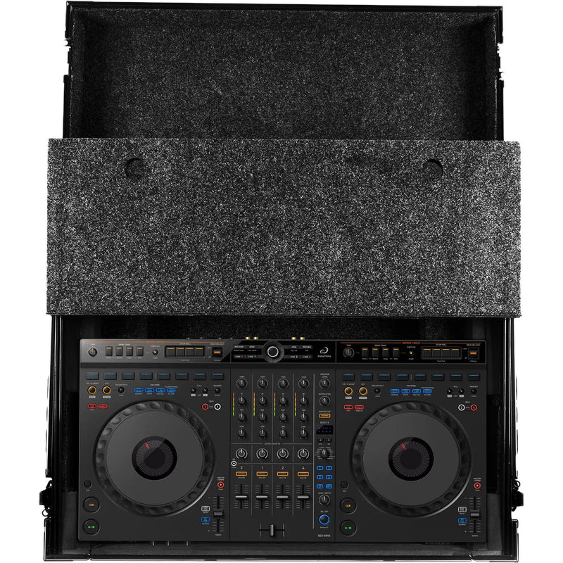 UDG Ultimate Flight Case AlphaTheta DDJ-GRV6 Black Plus (Laptop Shelf)