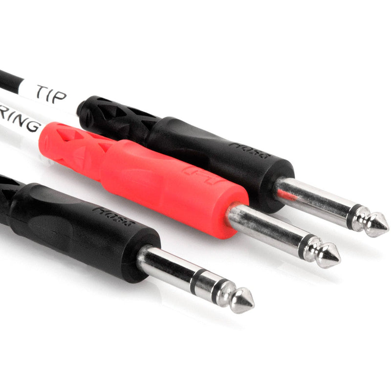 Hosa STP-202 Dual 6,3 mm TS – 6,3 mm TRS Y-Kabel 2 m